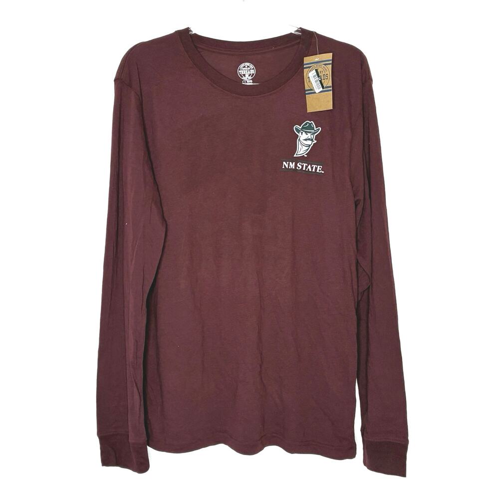 New Mexico State Aggies Maroon Long Sleeve Tee Rivalry Threads NWT Mens Large